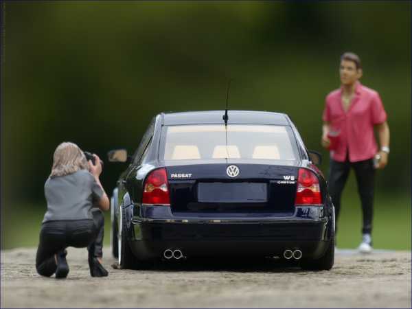 1:18 VW Passat B5 3BG W8 4 MOTION LIMO. + BBS Alu + Gravur Platte